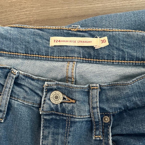 Levi’s 724 High Rise Straight Premium Jeans sz 30 - Picture 3 of 7